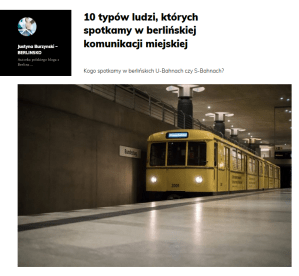 F5 - 10 typów ludzi, których spotkamy w berlińskiej komunikacji miejskiej